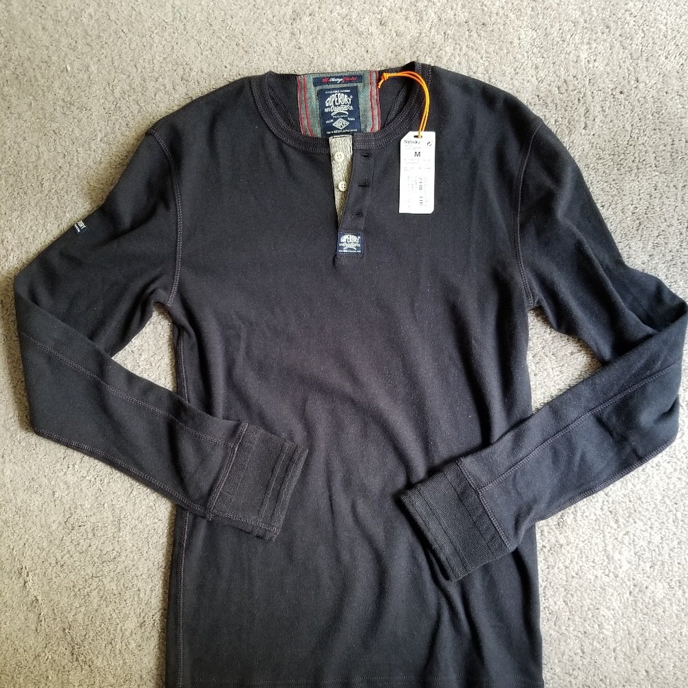 Superdry men's Henley sweater
